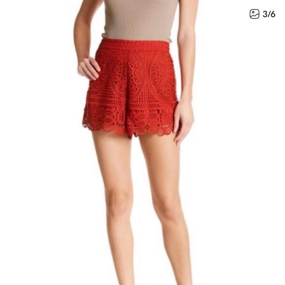 Lovers and Friends Red Eyelit Shorts